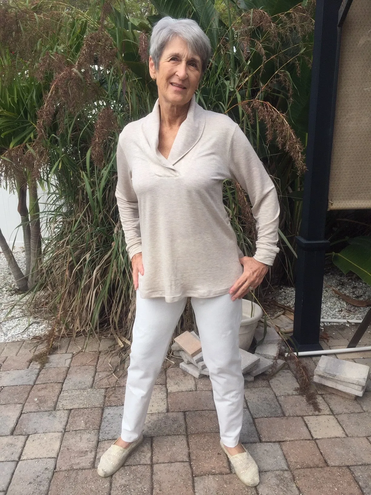 Women's Carolyn Shawl Collar Sweater Pullover sewing pattern XS-XXXL