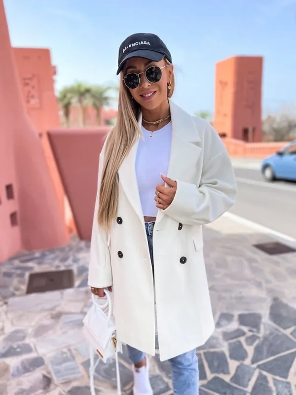 Women’s Collared Long Sleeve Buttoned Coat in 5 Colors Sizes 4-14