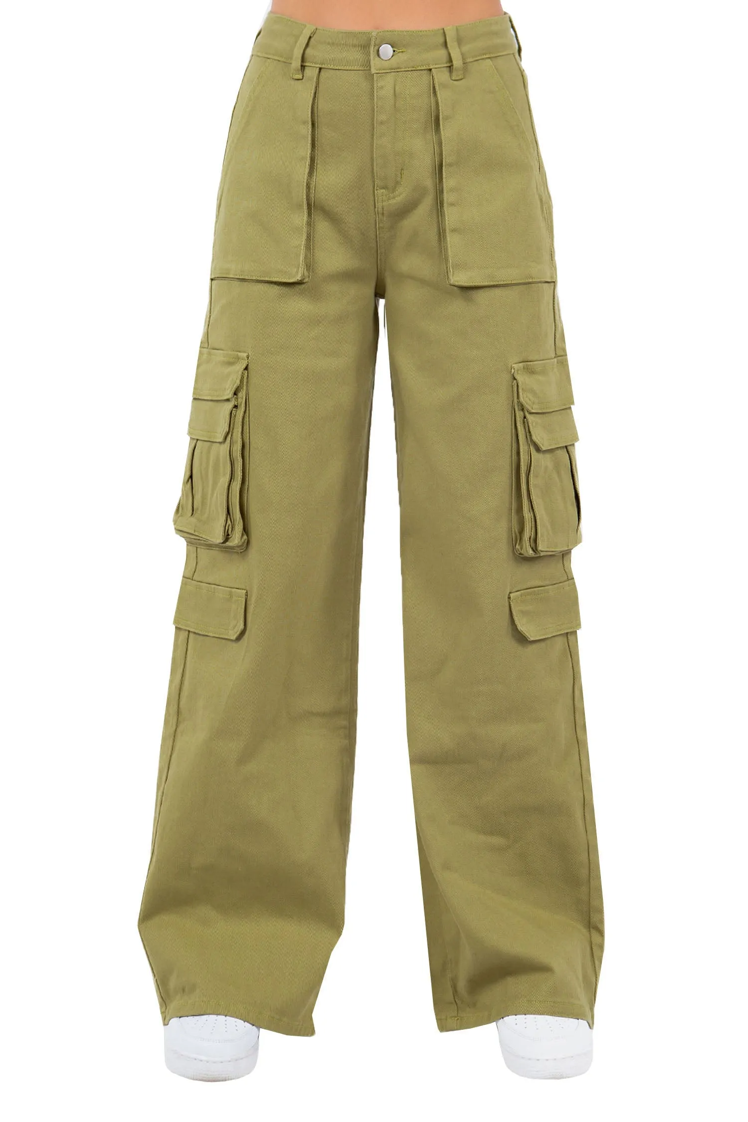 Women's Essential High Waist Multi Pocket Cargo Pants