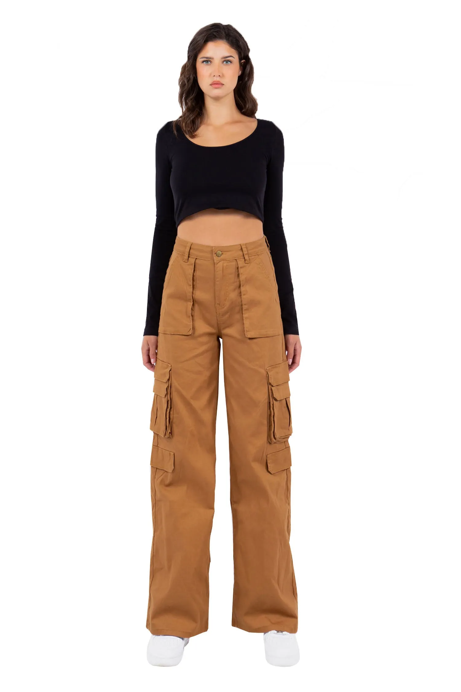 Women's Essential High Waist Multi Pocket Cargo Pants
