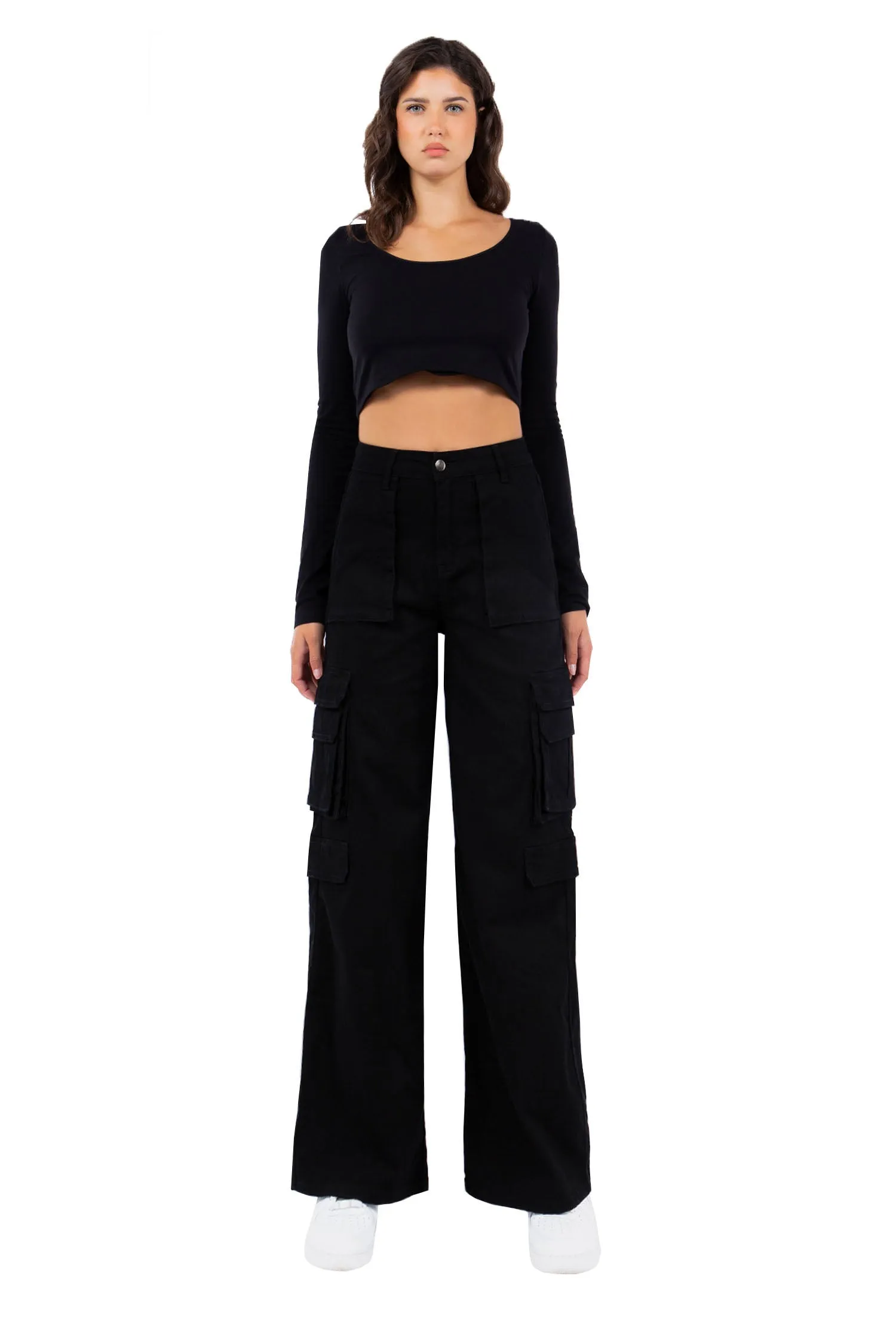 Women's Essential High Waist Multi Pocket Cargo Pants