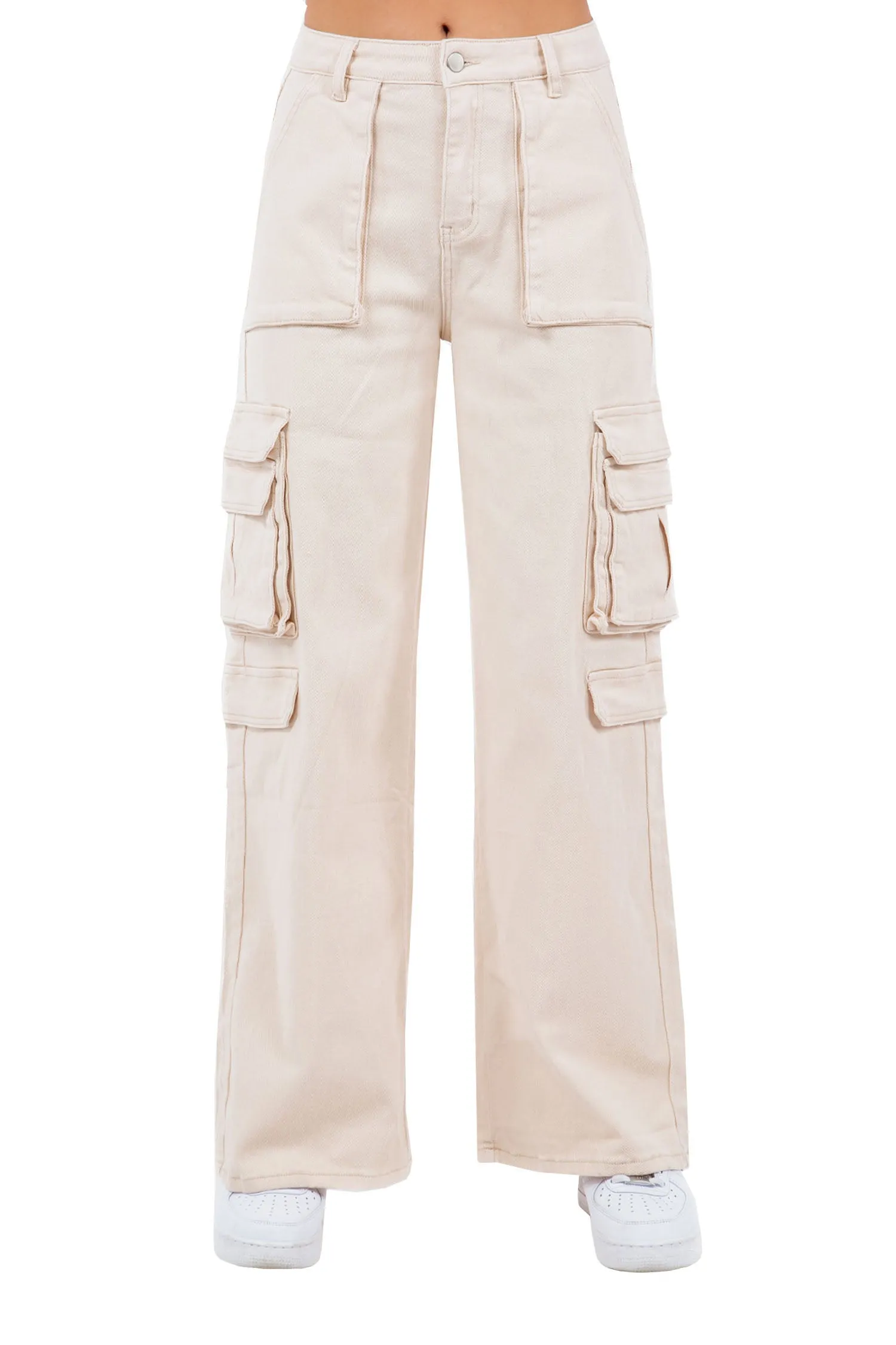 Women's Essential High Waist Multi Pocket Cargo Pants