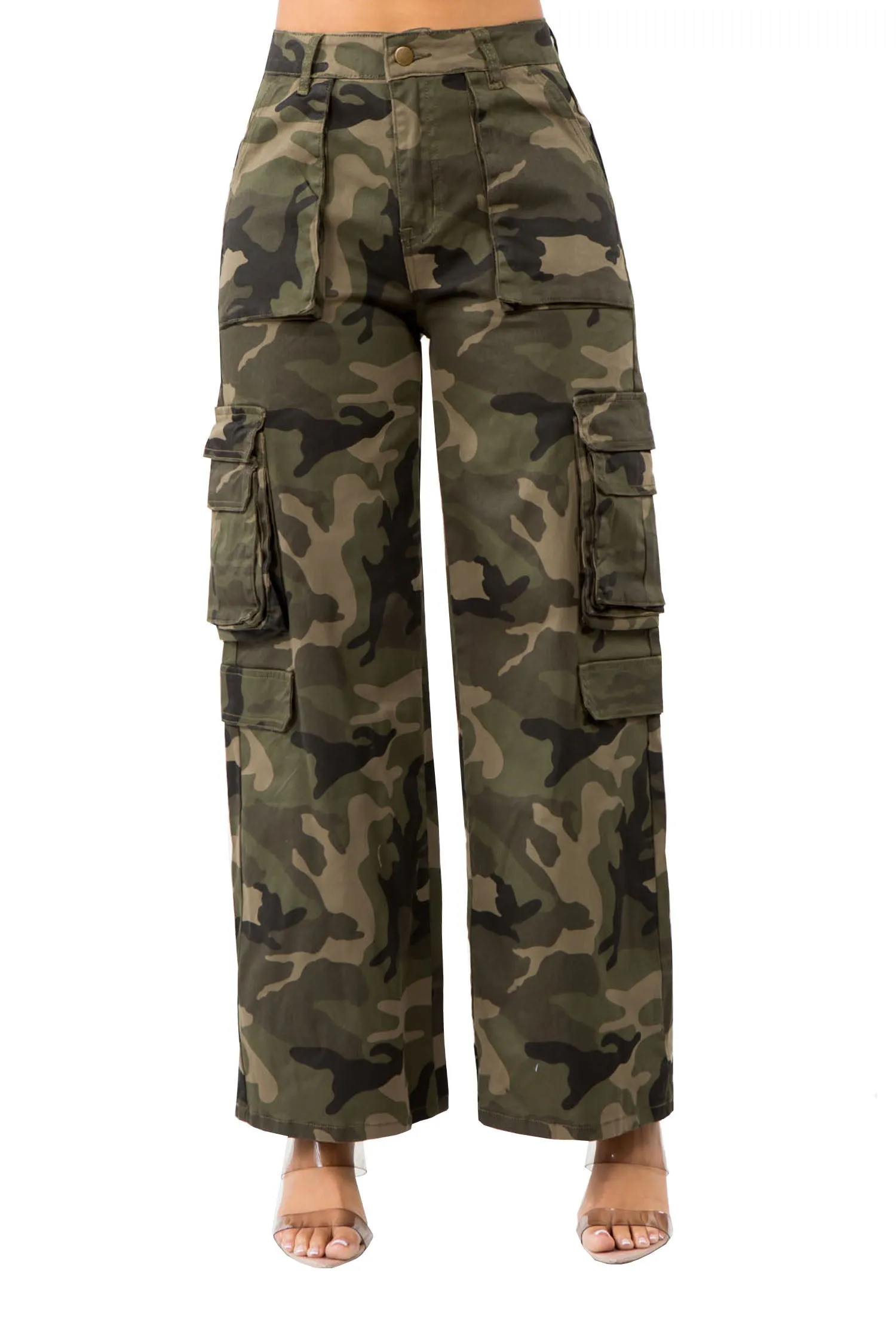 Women's Essential High Waist Multi Pocket Cargo Pants