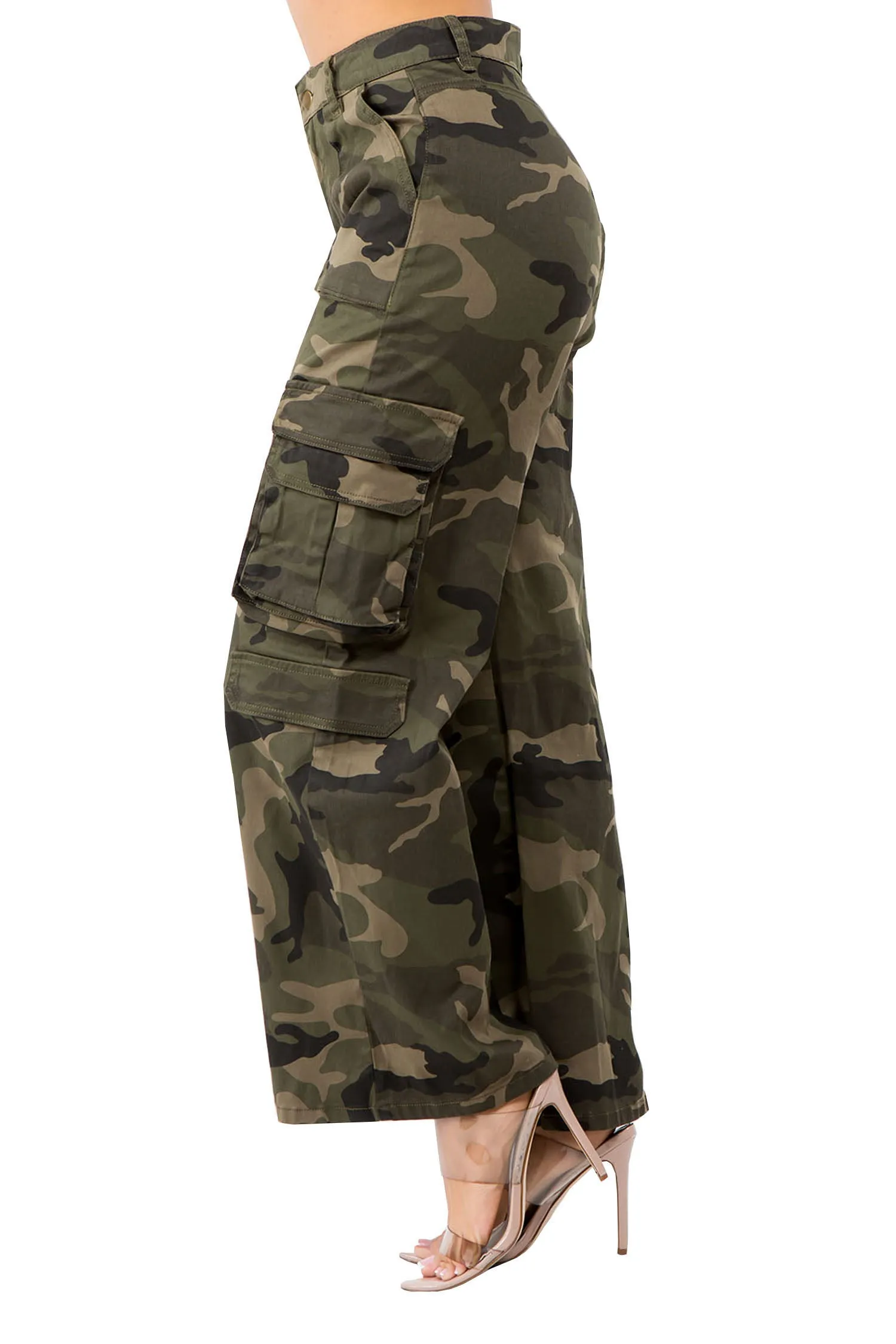 Women's Essential High Waist Multi Pocket Cargo Pants