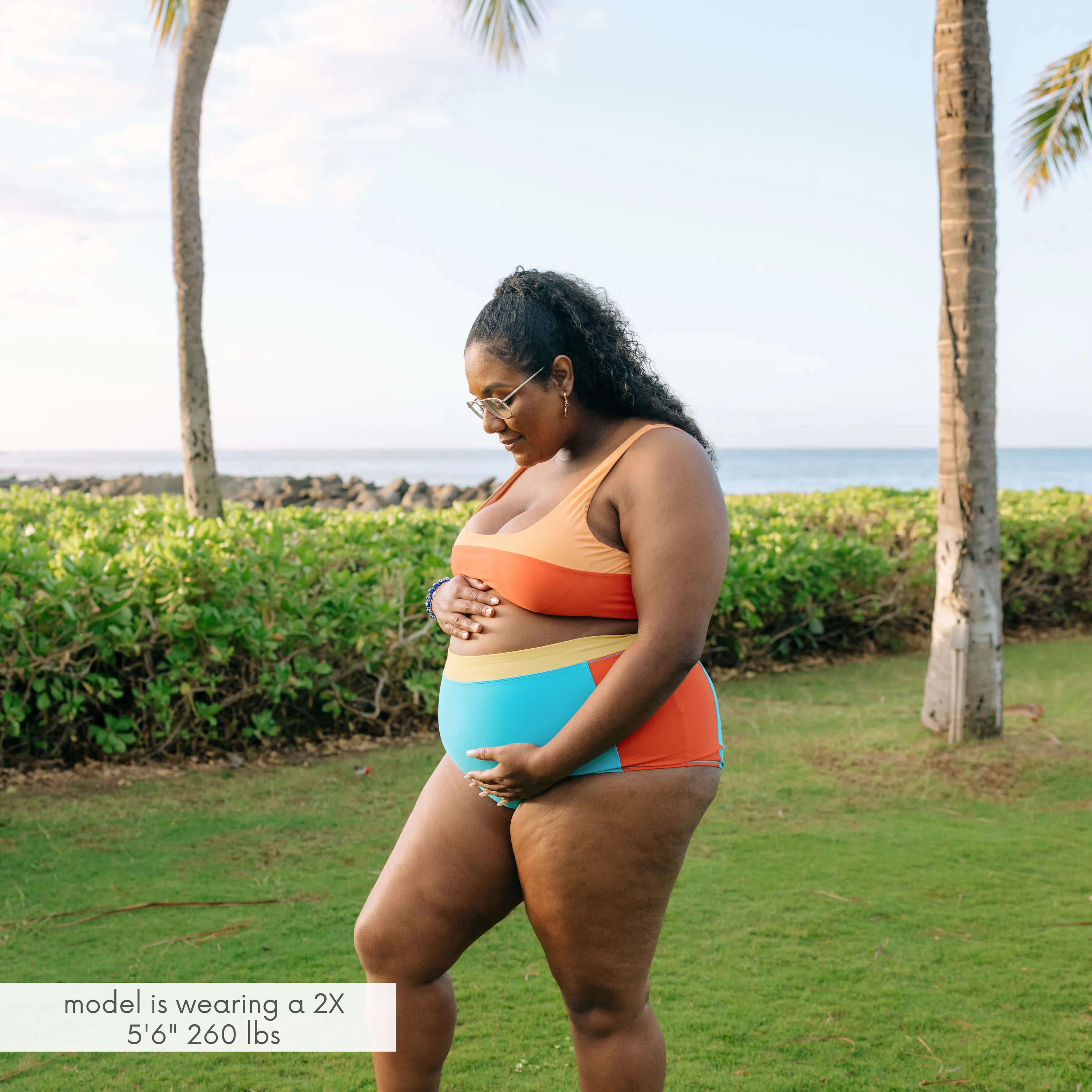 Women's High Waist Bikini Bottoms | "Color Pop"