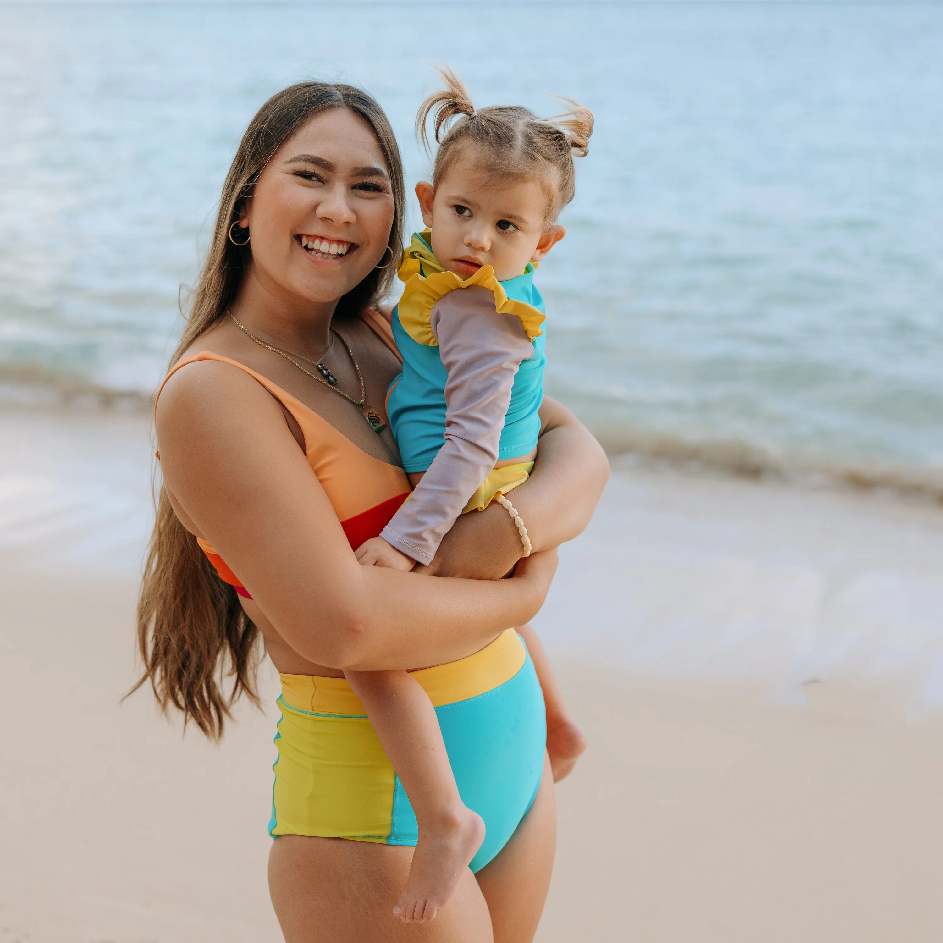Women's High Waist Bikini Bottoms | "Color Pop"