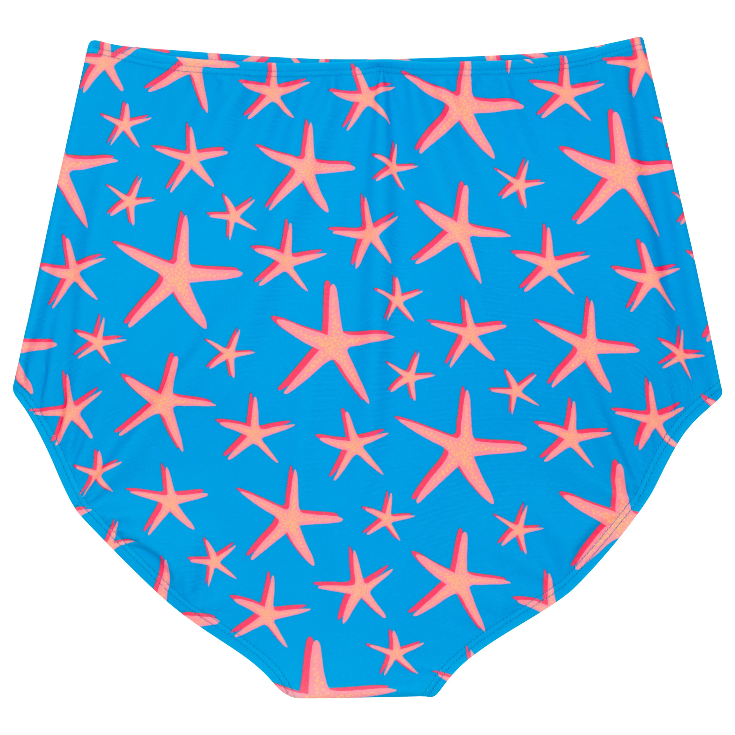 Women's High Waist Bikini Bottoms Ruched | "Starfish"