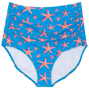 Women's High Waist Bikini Bottoms Ruched | "Starfish"