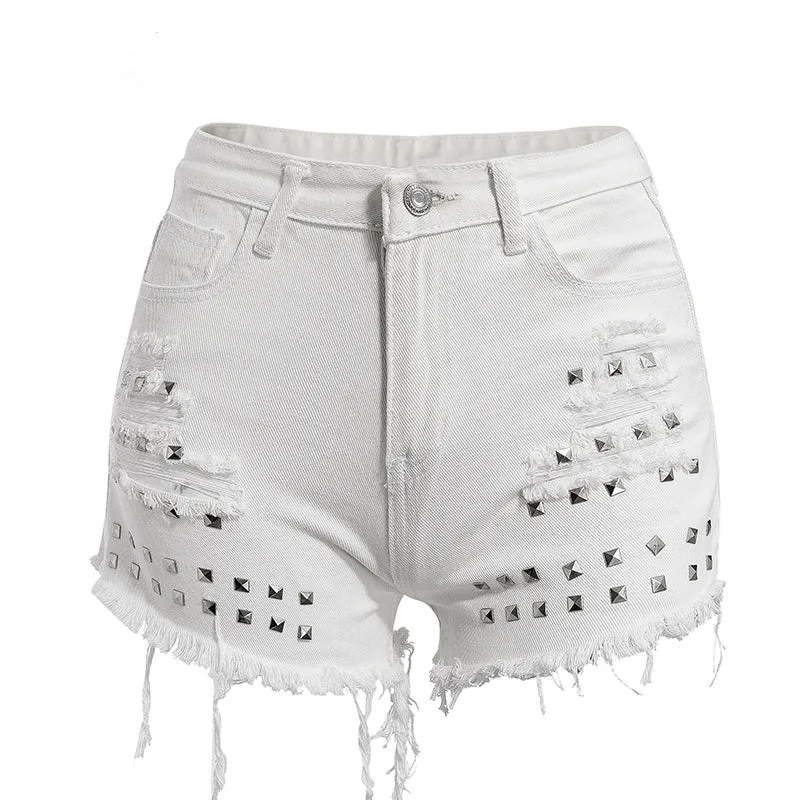 Women's High Waist Denim Shorts