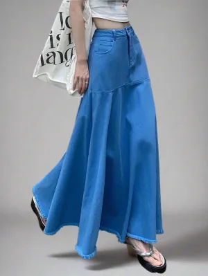 Women's High Waist Denim Skirt