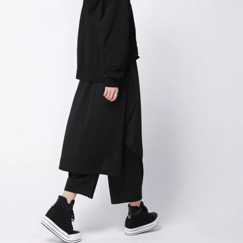 Women's High-Waist Elastic Loose Pants