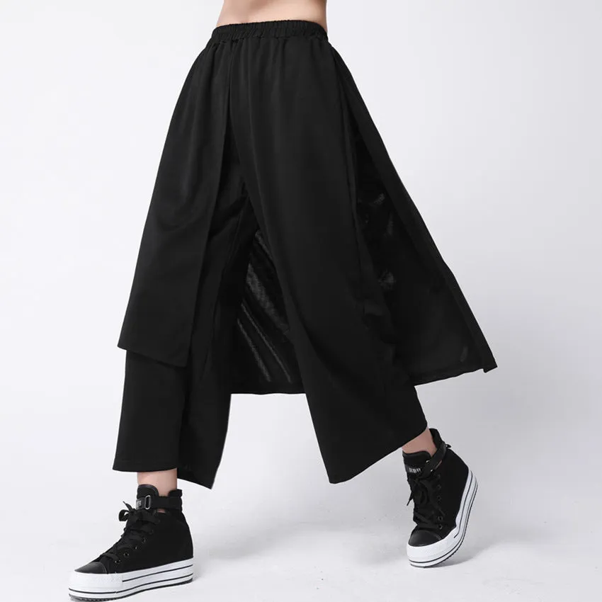 Women's High-Waist Elastic Loose Pants