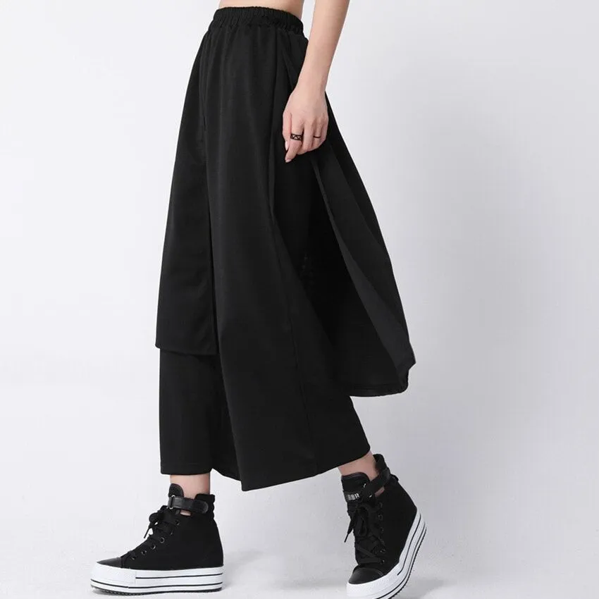 Women's High-Waist Elastic Loose Pants