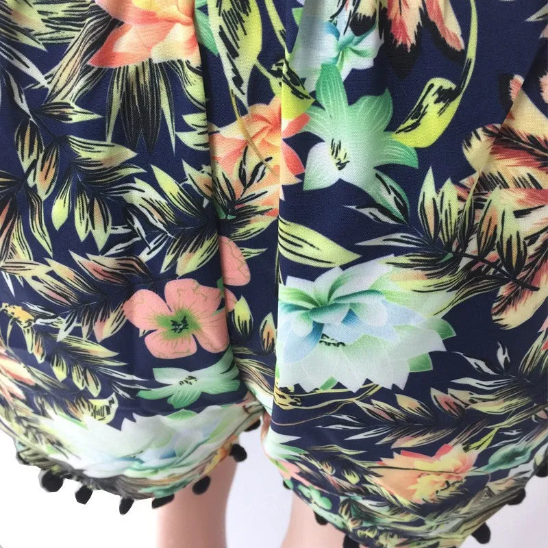 Women's High Waist Floral Shorts