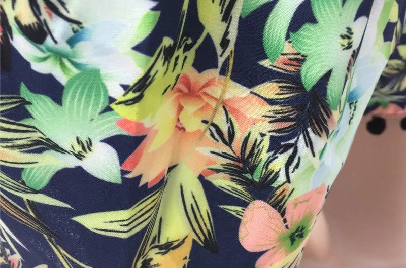 Women's High Waist Floral Shorts