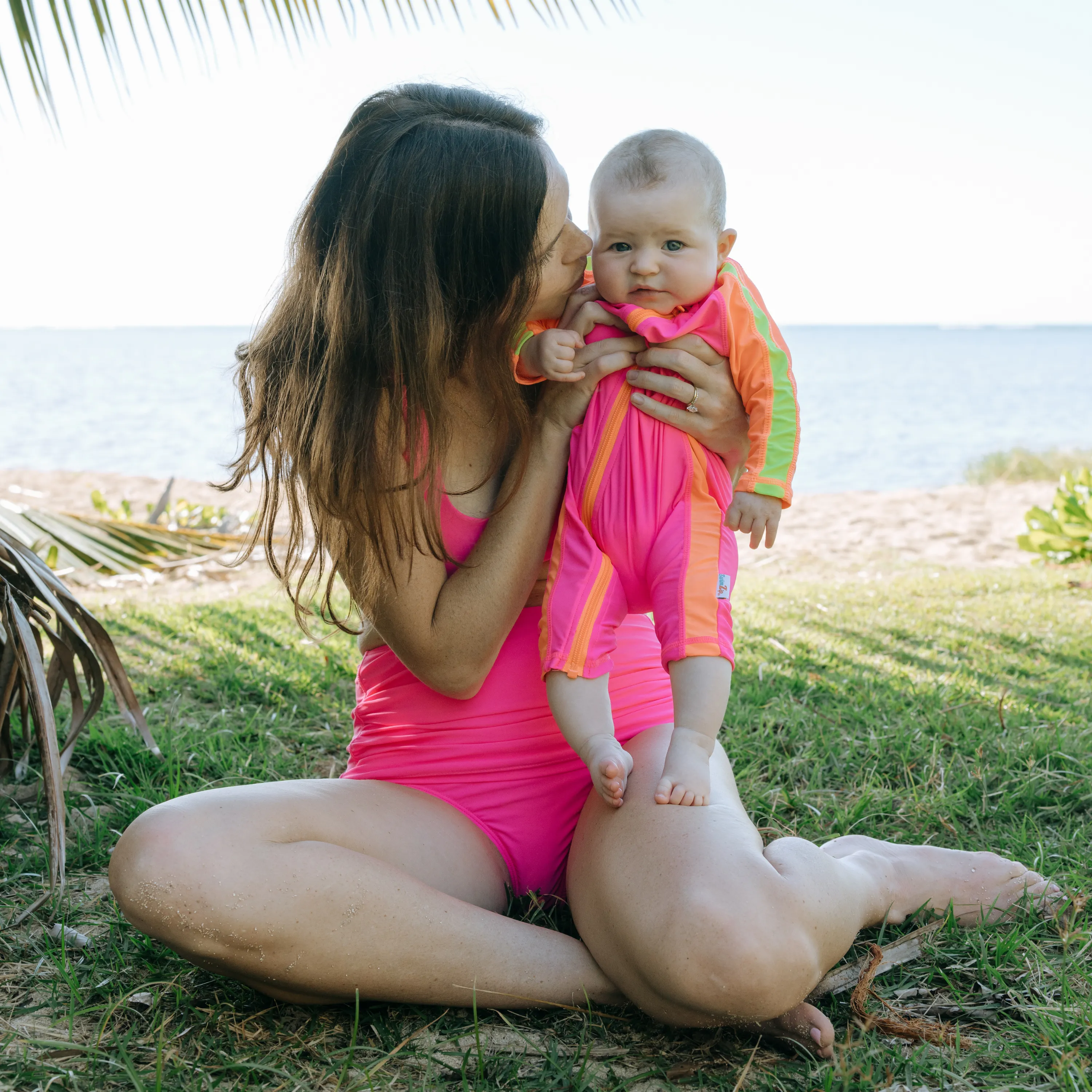 Women's Scoop Neck Bikini Top | "Neon Pink"