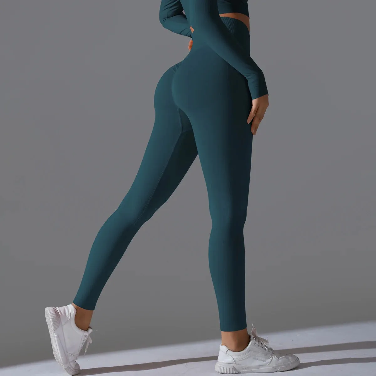 Women's Seamless Yoga Leggings Sexy High Waist Tummy Control Scrunch Butt Lifting GYM Workout Pants Outdoor Sports Fitness
