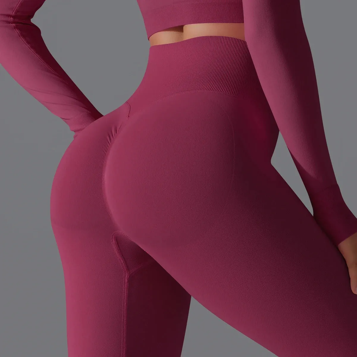 Women's Seamless Yoga Leggings Sexy High Waist Tummy Control Scrunch Butt Lifting GYM Workout Pants Outdoor Sports Fitness
