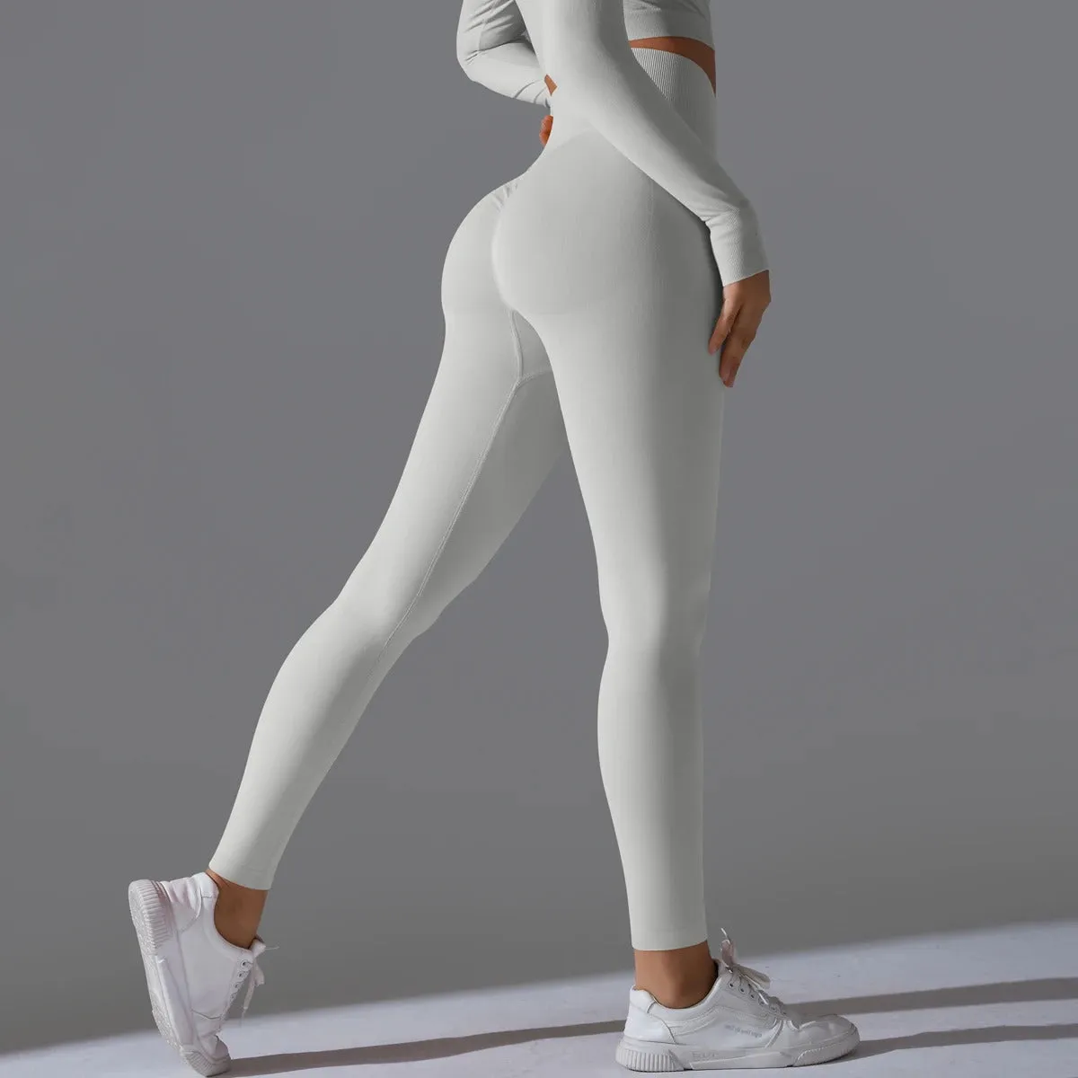 Women's Seamless Yoga Leggings Sexy High Waist Tummy Control Scrunch Butt Lifting GYM Workout Pants Outdoor Sports Fitness