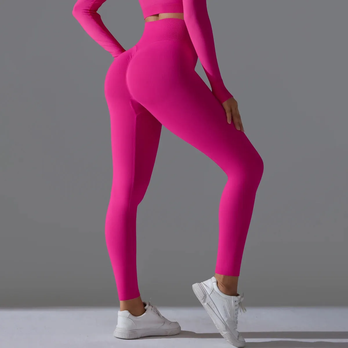 Women's Seamless Yoga Leggings Sexy High Waist Tummy Control Scrunch Butt Lifting GYM Workout Pants Outdoor Sports Fitness