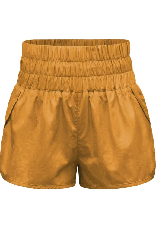 Women's Smocked Waistband Workout Shorts