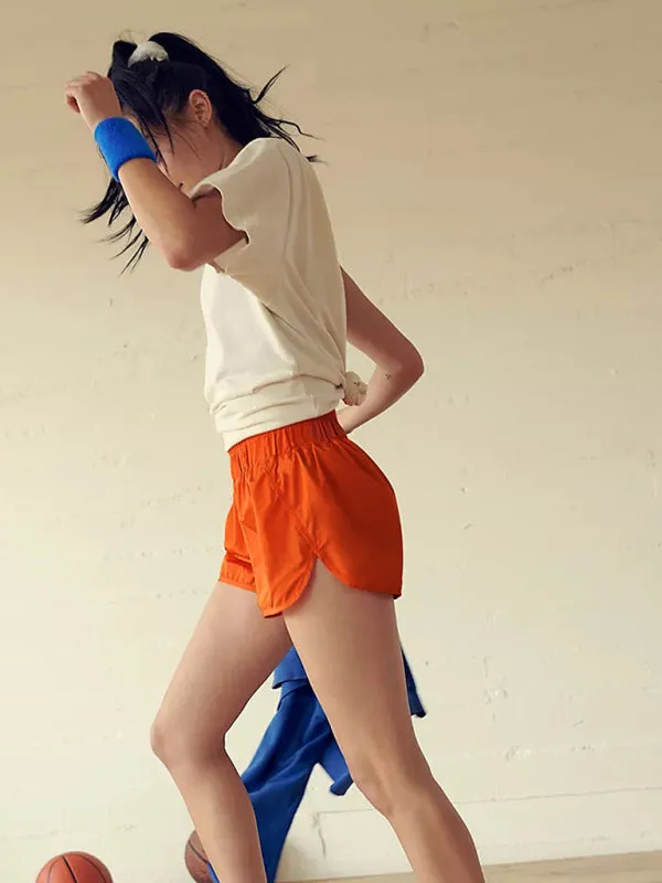 Women's Smocked Waistband Workout Shorts