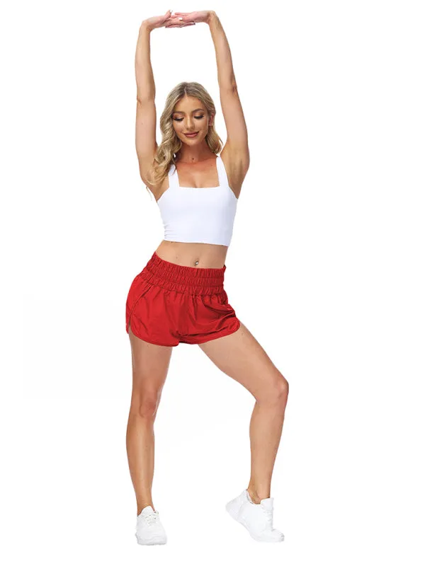 Women's Smocked Waistband Workout Shorts