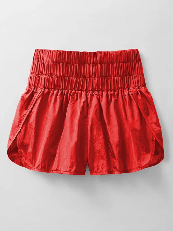 Women's Smocked Waistband Workout Shorts