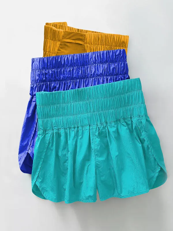 Women's Smocked Waistband Workout Shorts