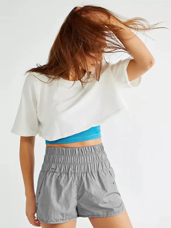 Women's Smocked Waistband Workout Shorts