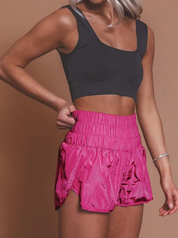 Women's Smocked Waistband Workout Shorts