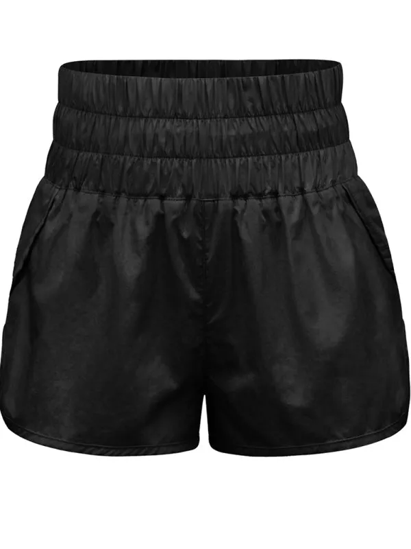 Women's Smocked Waistband Workout Shorts