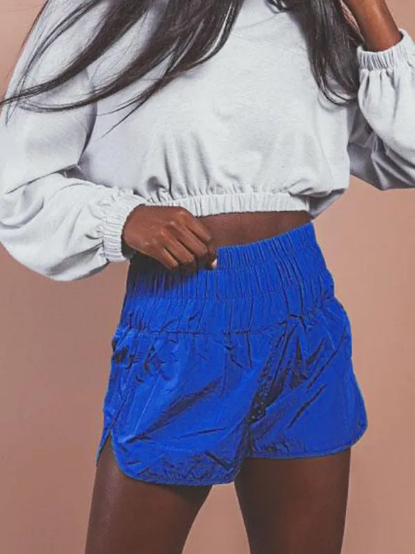 Women's Smocked Waistband Workout Shorts
