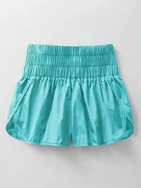 Women's Smocked Waistband Workout Shorts