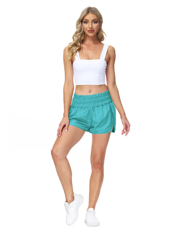 Women's Smocked Waistband Workout Shorts