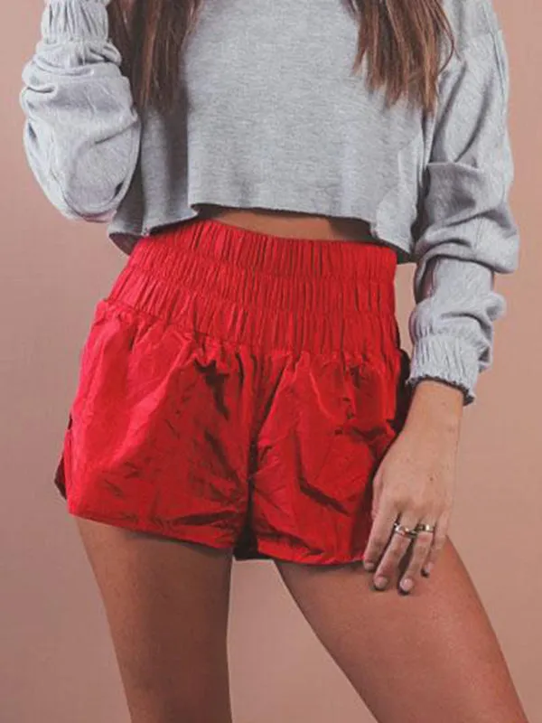 Women's Smocked Waistband Workout Shorts