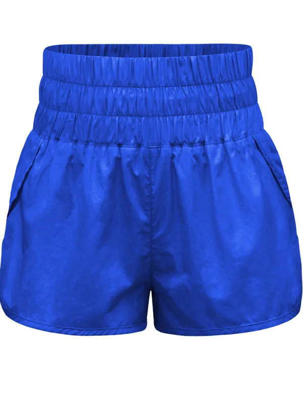 Women's Smocked Waistband Workout Shorts