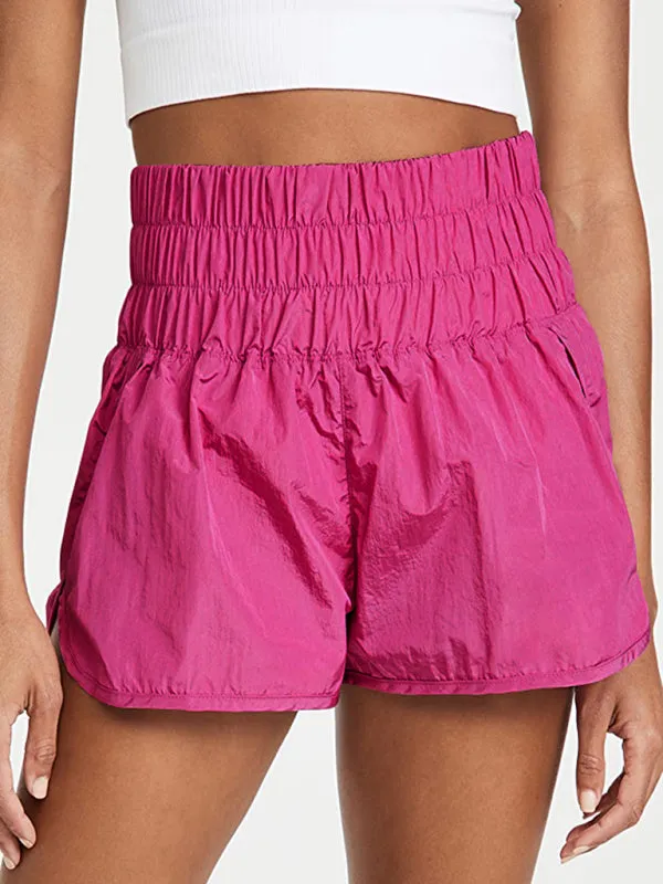 Women's Smocked Waistband Workout Shorts