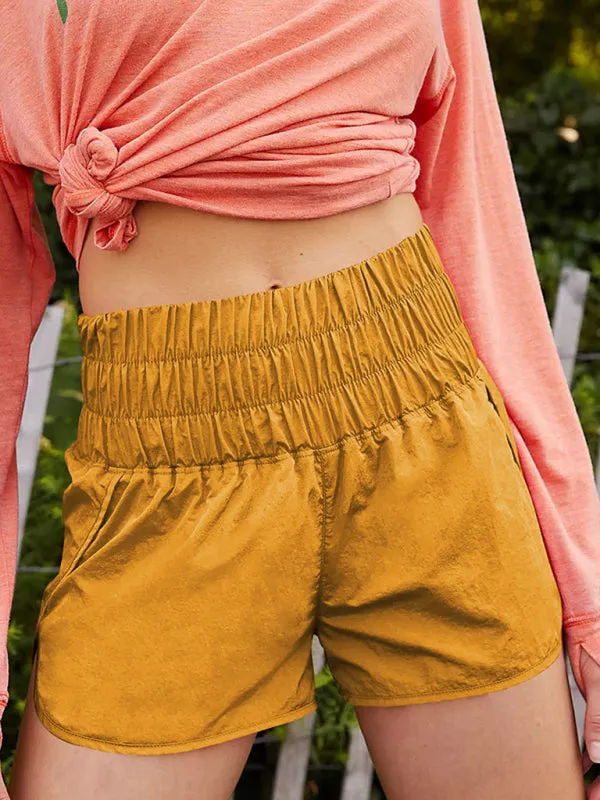 Women's Smocked Waistband Workout Shorts