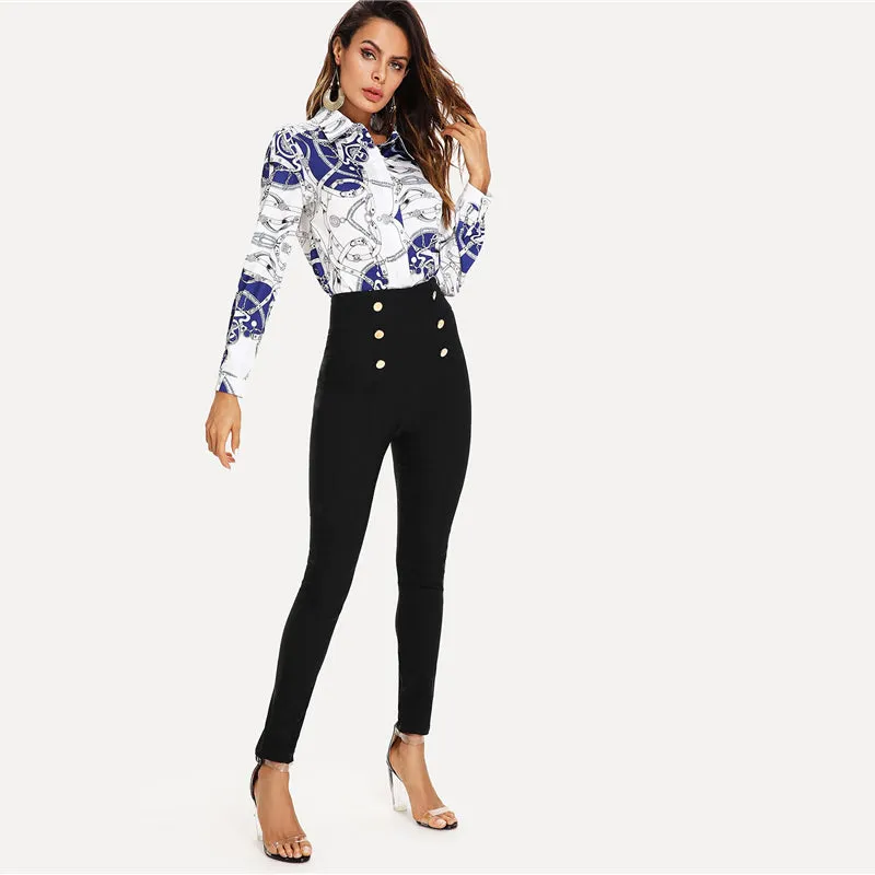 Women's Spandex Skinny High-Waist Pants