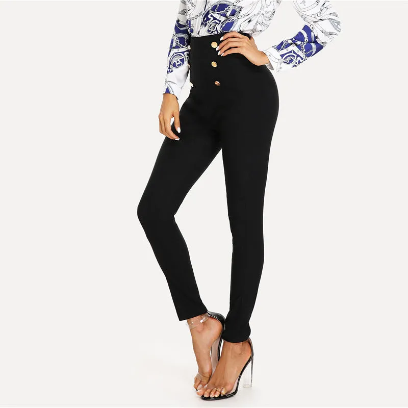Women's Spandex Skinny High-Waist Pants