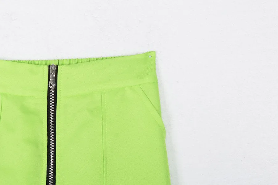 Women's Spring High Waist Fluorescence Cargo Pants