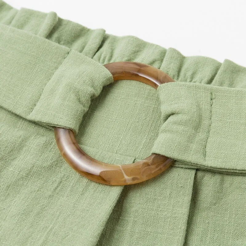 Women's Summer Casual High-Waist Elastic Shorts With Pockets