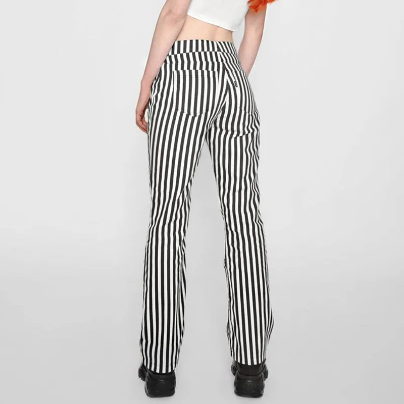 Women's Summer Casual Striped High Waist Pants