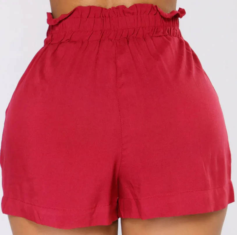 Women's Summer High Waist Bandage Shorts