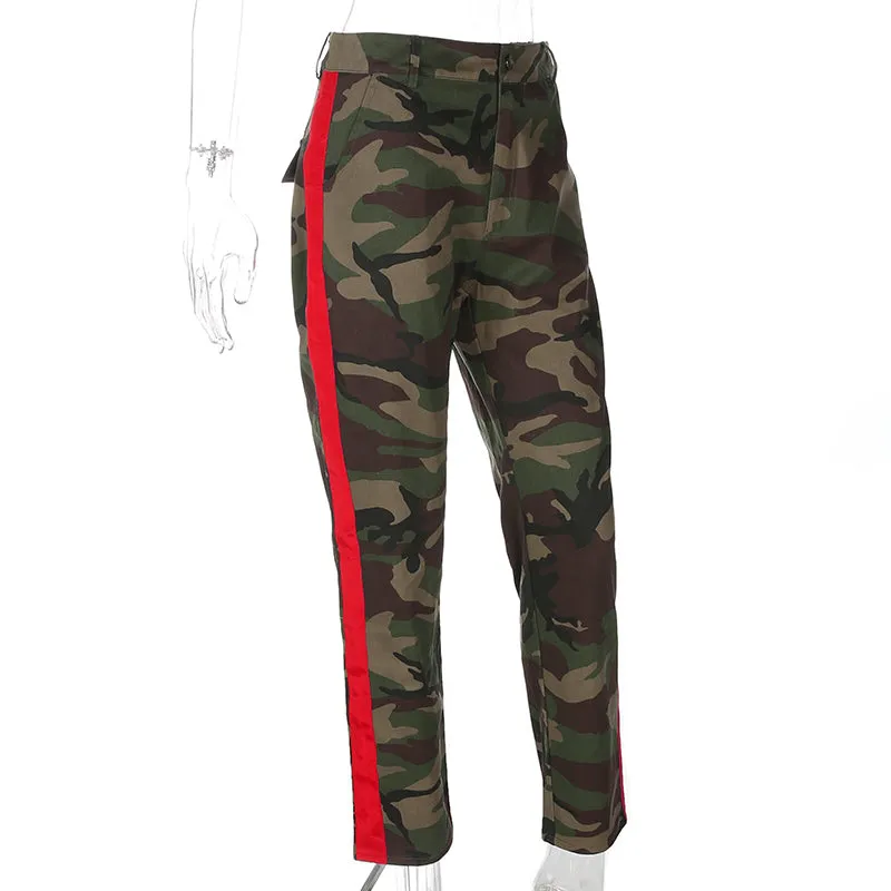 Women's Summer High Waist Camouflage Pants
