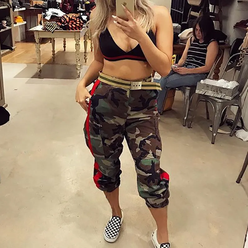 Women's Summer High Waist Camouflage Pants