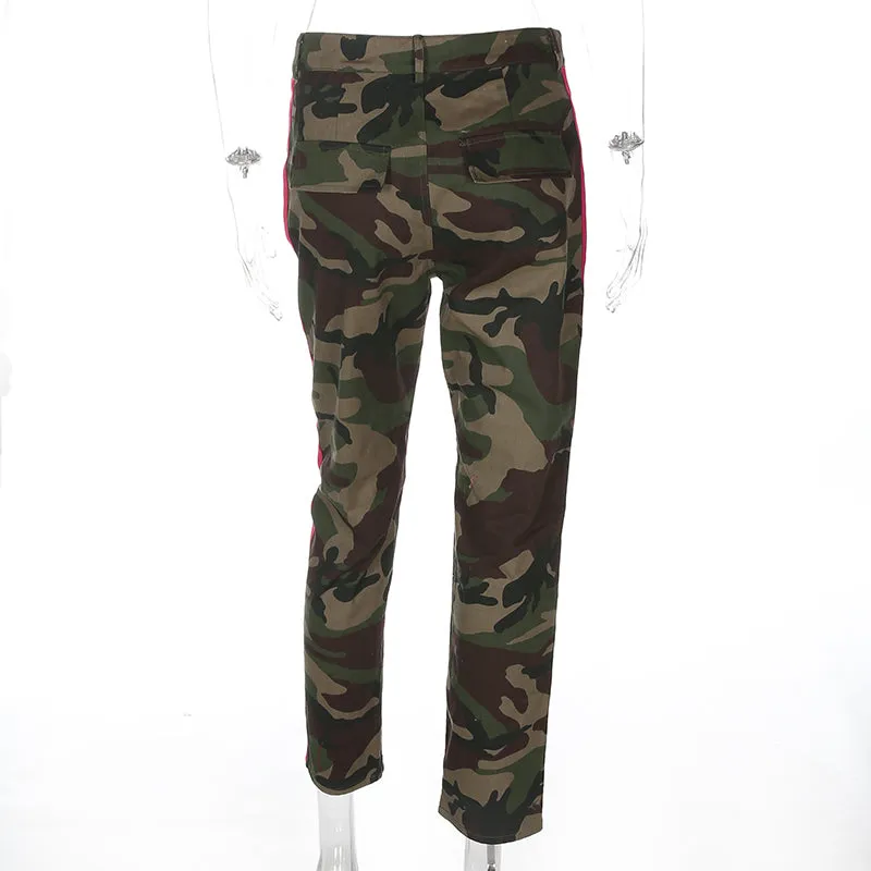 Women's Summer High Waist Camouflage Pants