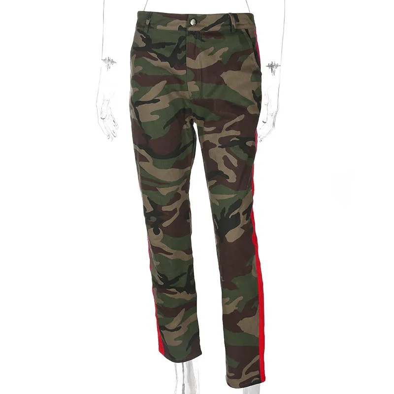 Women's Summer High Waist Camouflage Pants