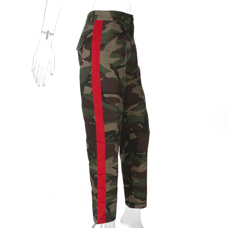 Women's Summer High Waist Camouflage Pants